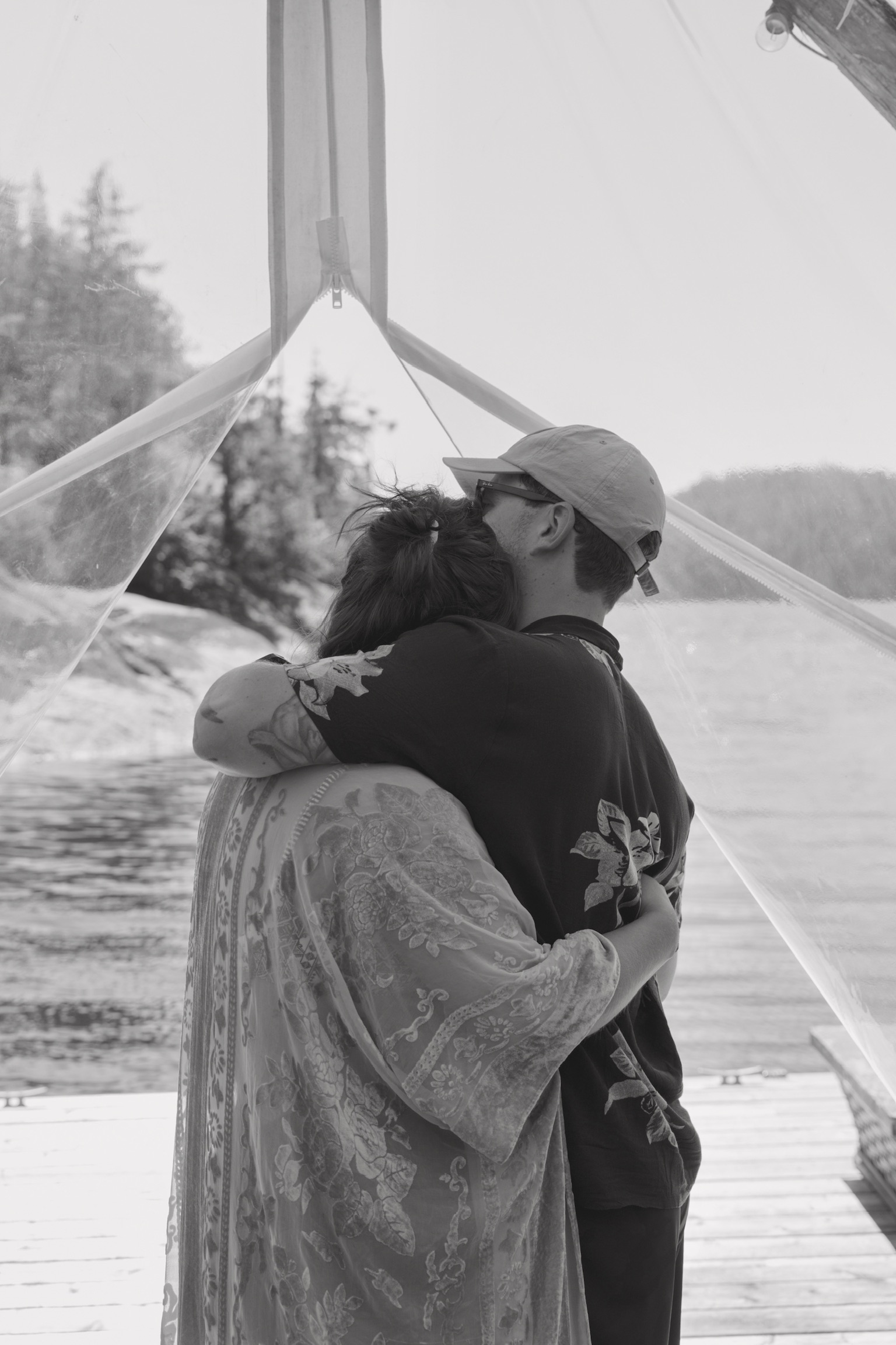 Seaside dining setup
